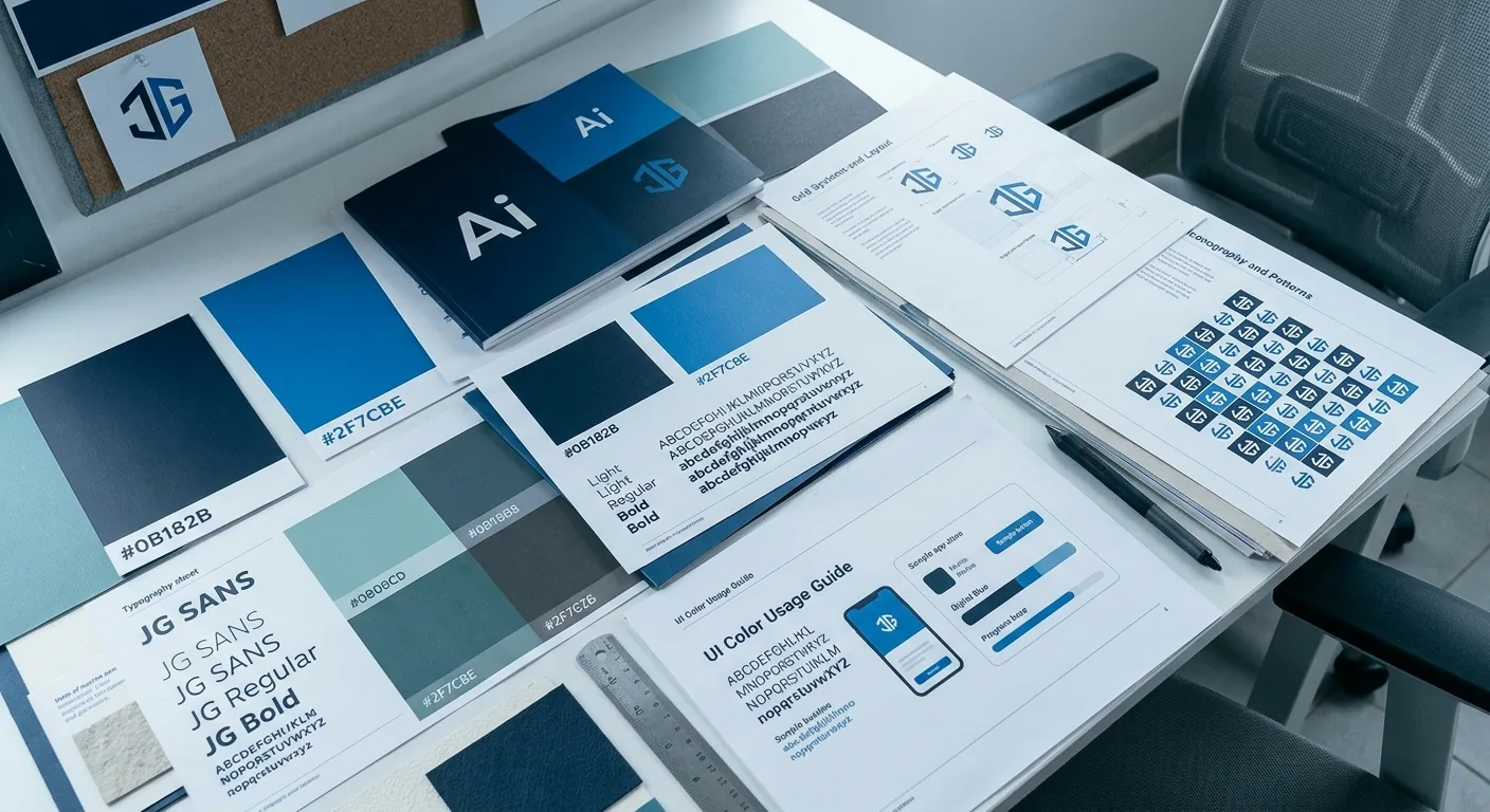 Palette de couleurs et éléments de charte graphique